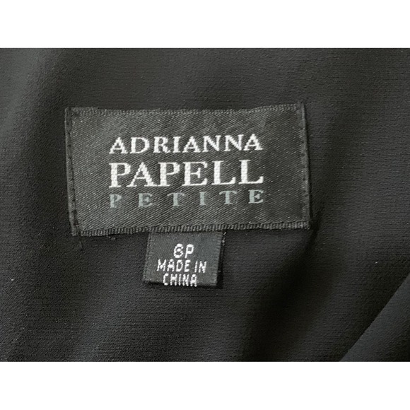 Adrianna Papell Petite Striped Fit Flare Midi Dress Formal Whimsigoth Classic-6P - Picture 5 of 8